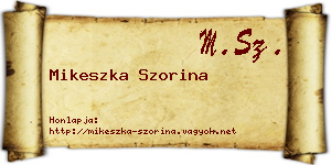 Mikeszka Szorina névjegykártya