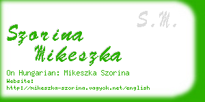 szorina mikeszka business card